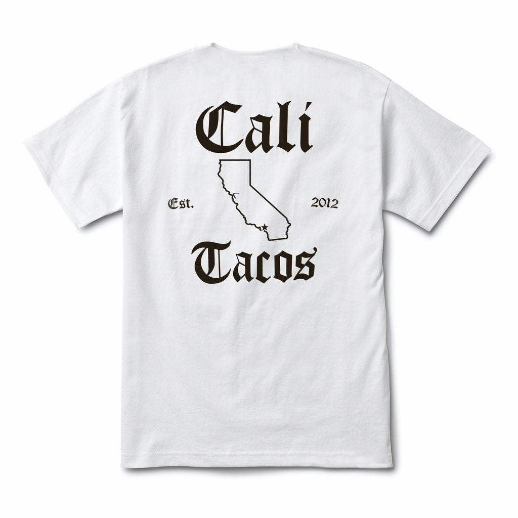 Cali Tacos Old English White Tee